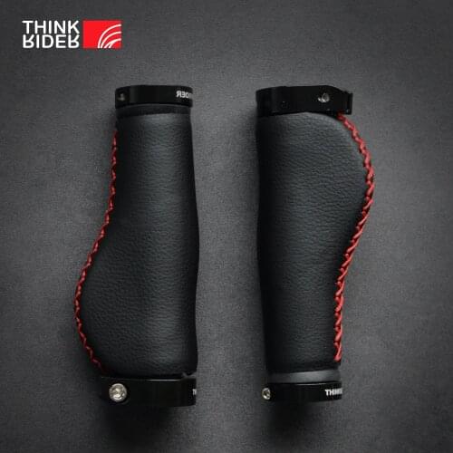 Promend Fiber leather Bicycle Handlebar Grips City Bike Scooter MTB Cover Handle Bar End Non-slip Aluminum Lock