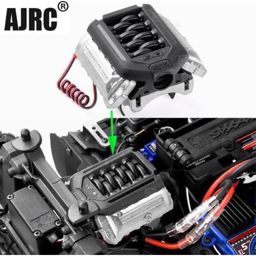 Simulate F11 V8 5.0 Engine Radiator Double Fan For 1/10 RC Crawler Car Traxxas TRX4 Defender Bronco AXIAL SCX10 RC4WD TRX-6 G63