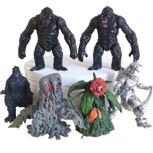 Godzilla Movie Figure Action Figurine GK Mecha Godzilla VS King Kong Figma 9cm ABS Biollante Statue Toys For Children Gift Doll
