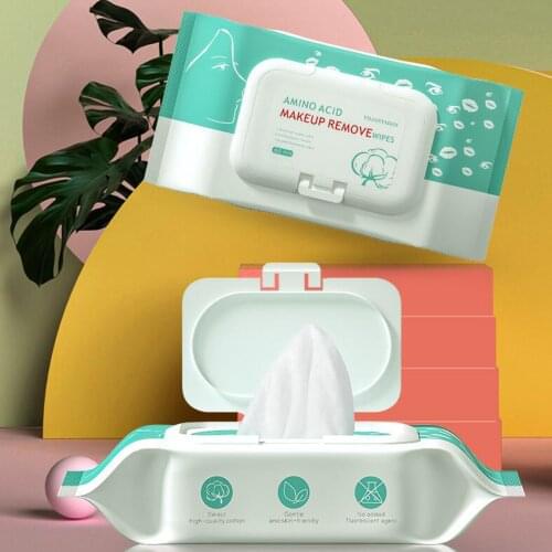 Makeup Remover Daily Cleansing Face Wipes 60 Count Biodegradable Disposable Nighttime Face Wipes Natural Facial Towelettes