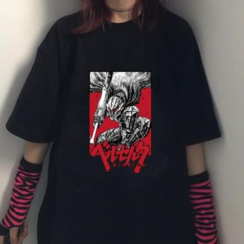 Anime Berserk Guts T Shirt Men Fashion Hip Hop T-shirt Graphic Tees
