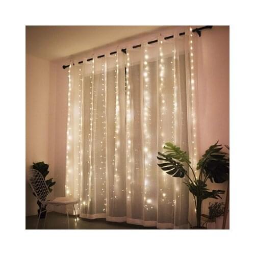 Garland Curtain for Room New Years Wedding Christmas Lights Decorations Curtains For Home Festoon Led Light Decor Fairy Lights