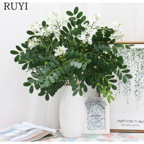 60cm Simulation plants Sophorae leafs Wedding plants wall decoration accessories Christmas living room home decor fake plants