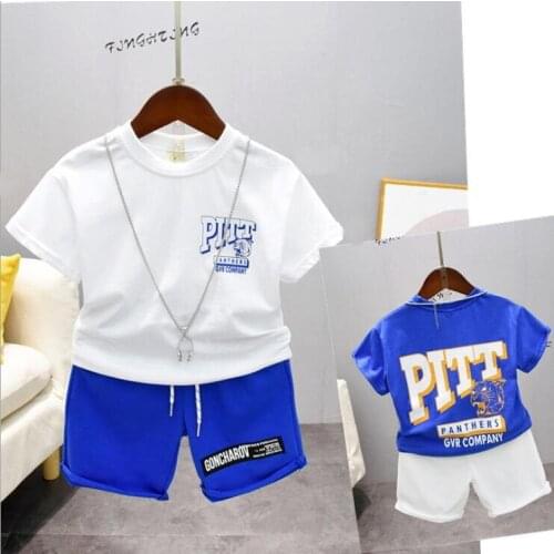 Baby Boys Clothes Sets Children Clothing Summer Short Sleeve Tracksuit for Boys Sport Suits T Shirt + Short 2Pcs Boys Sets 2-7Y