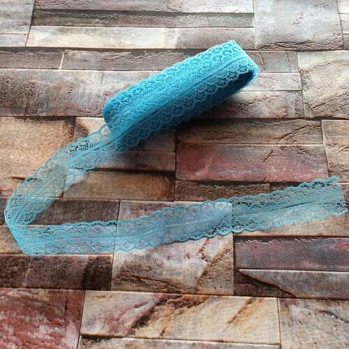 Beautiful Wholesale 10 Yards 28mm Width Deep Sky Blue Embroidery Lace Ribbon DIY Jewelry Clothing Accessories For Sewing