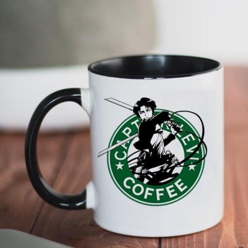 Attack On Titan Captain Levi Mug 350ml Ceramic Creative Milk Tea Cup Boy Friends Christmas Gift Mug