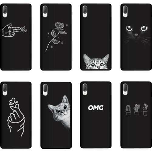 Soft Silicone For Sony Xperia L3 5.7 inch Case Cover Painting Phone Cases Pattern Matte Flower Coque