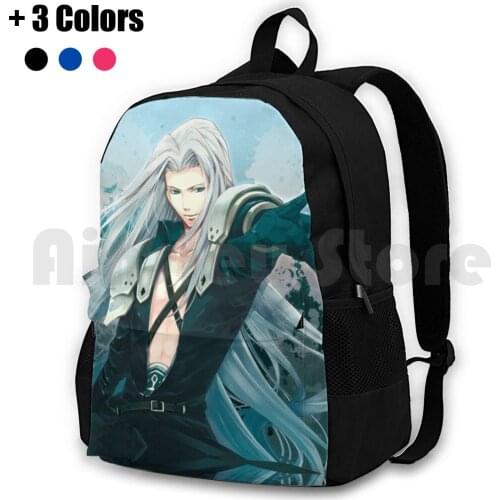 Sephiroth Outdoor Hiking Backpack Waterproof Camping Travel Sefirot Sephiroth Power Evil Demon Sword Fantasy Game Final