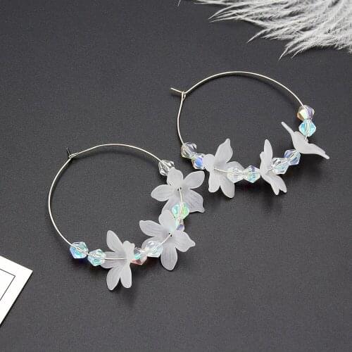 Resin Ethnic Drop Earringsashion Jewelry Accessories Unique Punk Generous Silver Color Big Circle Earrings For Women