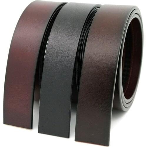 New Style Male Automatic Buckle Belt Without Buckle Belt Brand Mens Suitable for 3.5cm Authentic Belt Jeans Leather Belt Mens