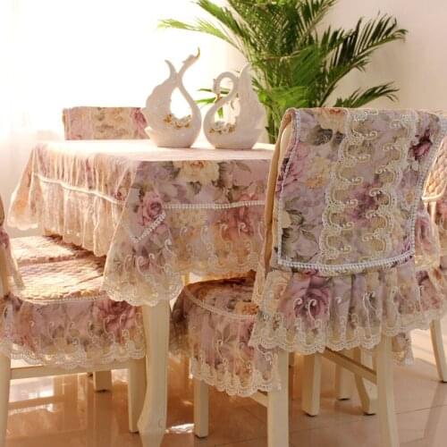 Luxurious lace cloth cloth Tablecloth European garden art flower table cloth cushion covers table cloth thick winter suit