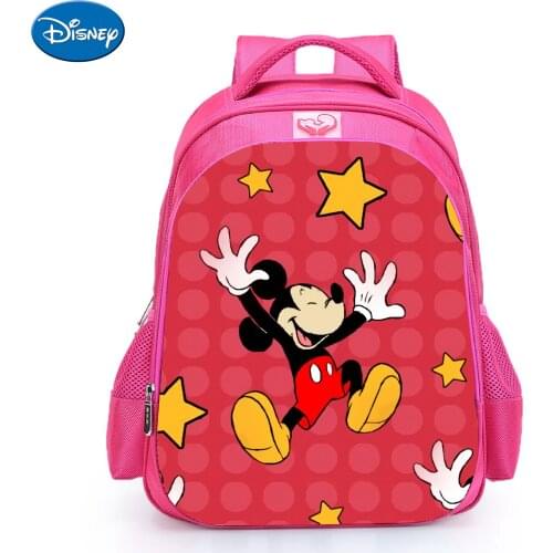 Disney Minnie Backpack Teenager Girls Cartoon Pink School Bags Lovely Children School Backpack Students Book Bag Kids Gift