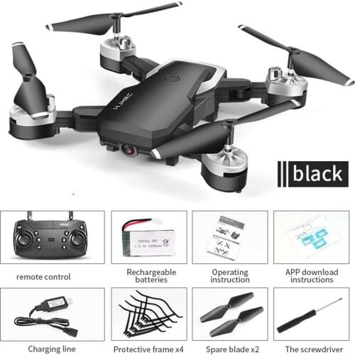 HJ28 Foldable RC Drone 4 Channels Wifi 2MP/5MP FPV Camera Drone Altitude Hold Gesture Photo/Video RC Quadcopter