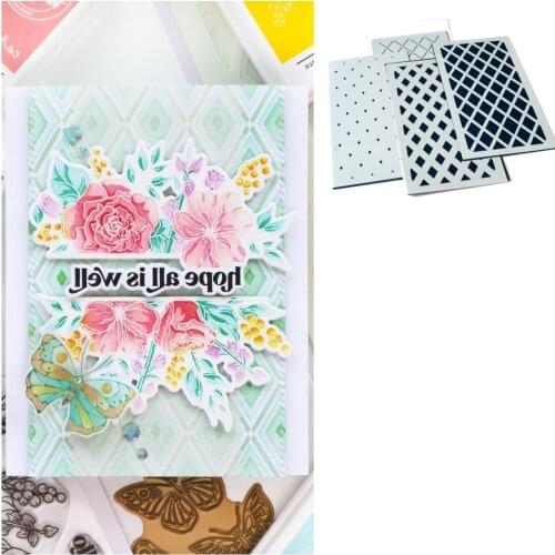 SLIMLINE DIAMOND BUILDER LAYERING 2021 Stencils for DIY Scrapbooking Album Stamp Make Paper Card Embossing New Die Cut NEW 2021
