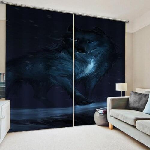 Morden blue curtains 3D Window Curtains For Living Room Bedroom Drapes Cortina Customized size