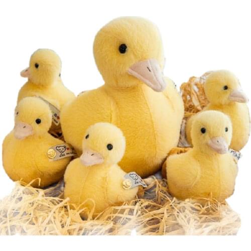 Super Cute Simulation Duck Plushie Doll toys Stuffed Small Yellow Duck Family PLush toys for Kids School props Classroom Decor