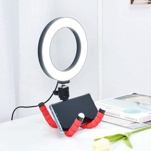 10" LED Ring Light + Flexible Tripod Dimmable Lighting Selfie Makeup Live Lamp for Xiaomi Huawei Mobile Phone Smartphone Tripod