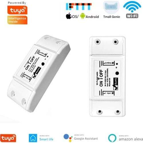 Wireless WiFi Smart Light Switch Breaker Timer for Tuya Smart Life APP Voice Control Work With Alexa Google Home Automation