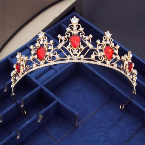 Gorgeous Crystal Rhinestone Tiaras Bride Crowns Headbands for Queen Bridal Headdress Party Diadem Wedding Crown Hair Jewelry