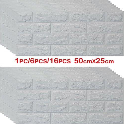 3D Wall Sticker Panels Brick Bedroom Decor Waterproof Self-adhesive Wallpaper Home Living Room Kitchen TV Backdrop Decoration