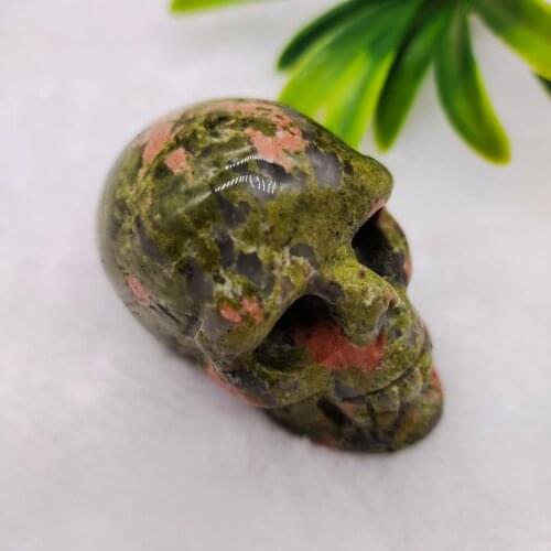 2 inches Natural gemstone skull reiki healing gemstone handmade carved crystal skull for decoration