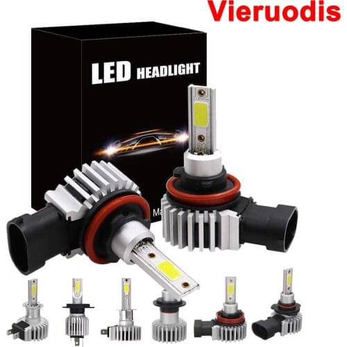 2pcs 60W 8000LM for High/Beam Bulb fog Light Car LED Headlight Bubls Mini Headlight Kit 6000K White H1 H3 9006 9005 H4 H7 H8 H11