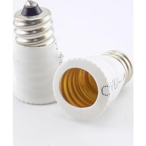 2pcs E12 to E14 LED Lamp Bulb Base Light Holder Converter Socket Adapter Conversion Fireproof Material