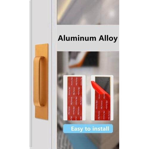 3 sets punch-free self-adhesive handle wooden door drawer cabinet wardrobe bed cabinet open handle glass sliding door handle