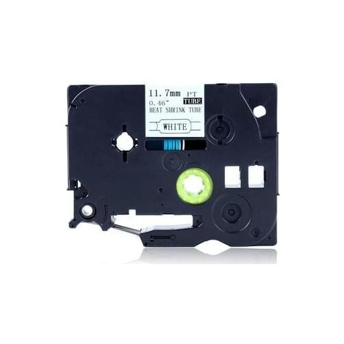 5pcs/lot mixed sizes compatible brother HSe heat shrink tape cartridge black on white Hse-211 HSe-221 Hse-231 Hse-241 Hse-251