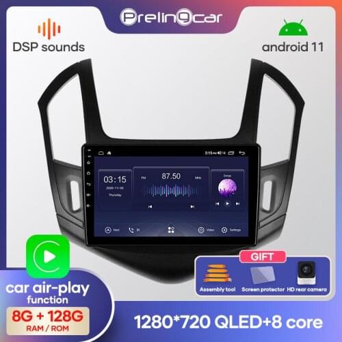 Prelingcar Android 10 NO DVD 2 Din Car Radio Multimedia Video Player Navigation GPS For Chevrolet Cruze J300 J308 2012-2015