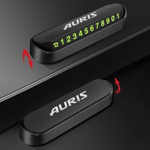 Car Temporary Parking Card Phone Number Card Plate Sticker for Toyota Auris 2007 2008 2017 Stickers Accessories Car Styling