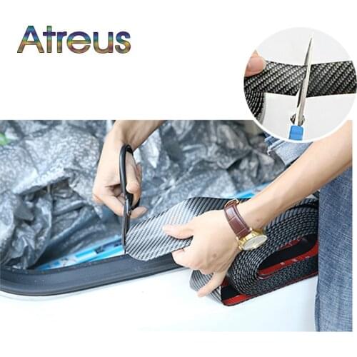 Car Styling 5D Carbon Fiber Door Sill Protector Stickers for BMW E36 E46 E90 E39 E30 F30 F10 Audi A3 A4 B8 B6 B7 A6 C5 C6 Q5 A5