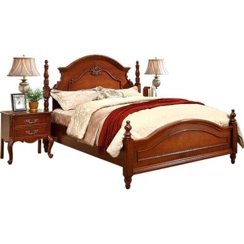 1.5/1.8m American country solid wood double bed 1.2m princess bed single bed childrens bed