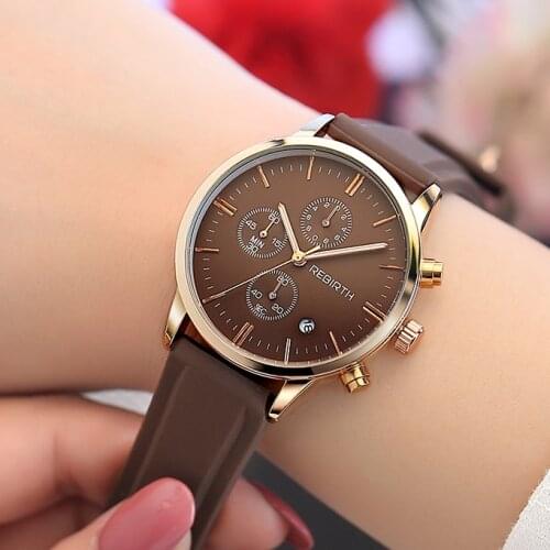 REBIRTH Luxury Fashion Brand Mens Women Watches All funtions work rubber band Sport Quartz Watch Clock Men Relogio Masculino