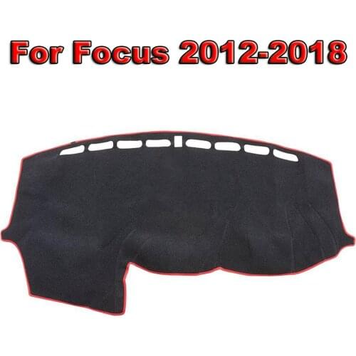 Black Car Dashboard Cover Felt Fabric Auto Interior Dashboard Protector Anti-Skid Carpet Dash Mat For Automobile 2012-2018