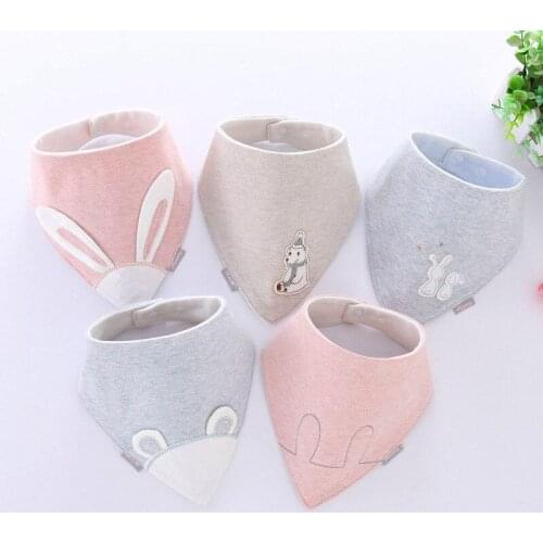 Baby Bandana Bibs Cotton Cartoon Baby Feeding Babador Burp Cloth Baby Smock Newborn Infant Saliva Towel Thicken Baby Scarf Stuff