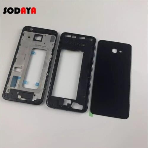For Samsung Galaxy J4+ 2018 J4 Plus J415 J415F J415FN Housing Front Frame Middle Frame+Battery Back Cover+Camera Lens Cover