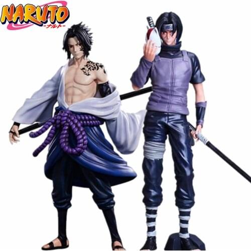 Naruto Uchiha Sasuke Itachi PVC Action Figure Toys 260mm Anime Naruto Shippuden Sasuke Itachi Figurine Toy