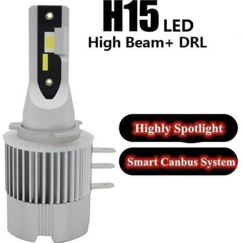 2PCS H15 LED Car Lamps Canbus 20000LM High Beam Headlight Driving Lights For Ford Ranger Explorer For Golf 6 For A3 A6 For Vito