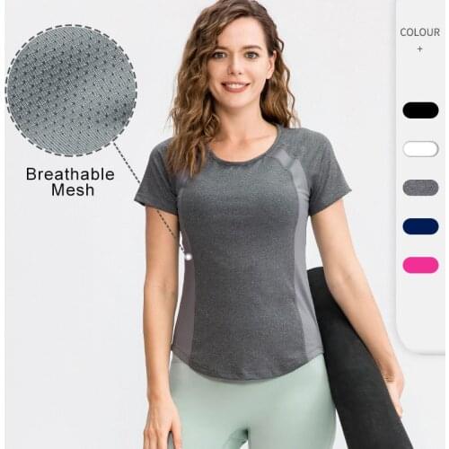 2021 Women Yoga Shirt Tight Top Quick Dry Sport Clothes Female Running Shirt Gym Clothes Tank Top Workout Sport T-Shirts Tops