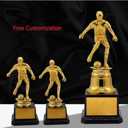 Customized Football Trophy PC Academy Sports Souvenirs Gold Awards Gold-plated Souvenir Craft Cup Adwards Trophy