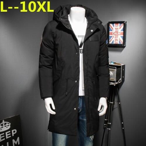 Plus size 10XL 9XL 8XL 6X Winter Jacket Men Hat Detachable Warm Coat Causal Parkas Cotton Padded Winter Jacket Men Clothing