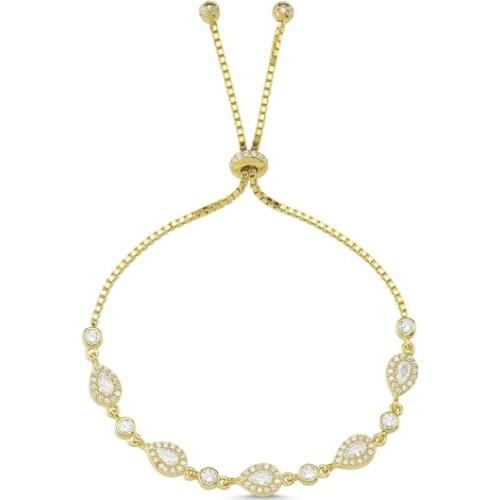 KUTAYDAN 925 Sterling Silver Zircon Stone Lift Bracelet