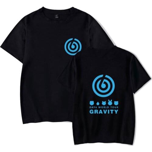 Summer Fashion Kpop DAY6 World Tour GRAVITY T-shirts Print Men Women T Shirts Tee Shirt O-neck Short Sleeve Hip Hop T-shirt Tops