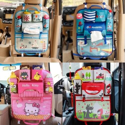 Cartoon Car Organizer Cute Cartoon Car Seat Back Storage Bags Hanging Car Organizador Bags Pocket Car styling for Kids Children