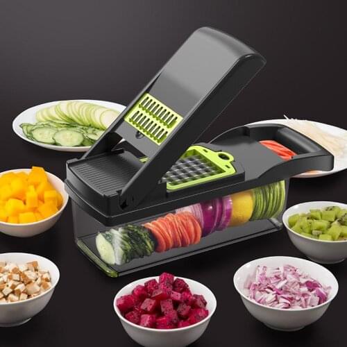 Vegetable Cutter Artifact Multifunctional Dicing Device Shredder Grater Household Potato Chip Slicing Kitchen Grater