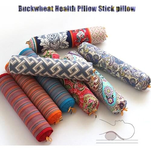 National Style Yoga Pillow Old Coarse Cloth Neck Pillow Buckwheat Pillow For Health Care Cervical Spine Physiotherapy Pillow