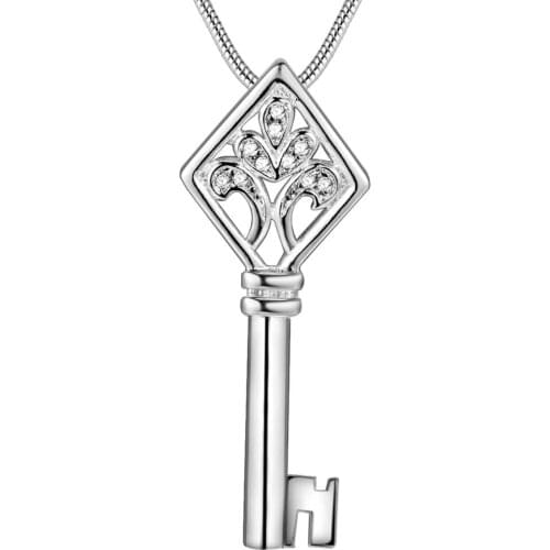 Lucky Charm Silver Color Pendants For Women Fashion Jewelry Necklace Lady Accessories Fashion Jewelry Pendant Splendid Key AN157