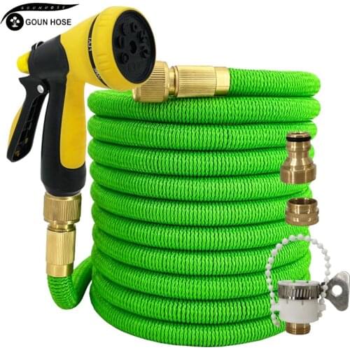GOUN HOSE Telescopic Garden Hose Flexible Magic Watering Hose Car Wash Plastic Hose High Pressure Adjustable Spray Water Gun