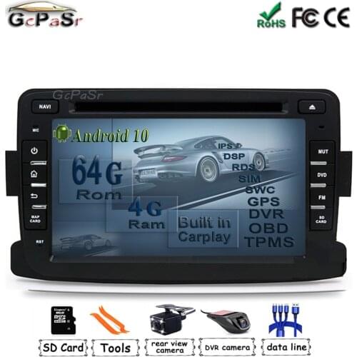 PX6 Android 10 For Renault Duster Dacia Logan Sandero Xray 2 Auto Radio Car Multimedia Player GPS Navi Head Unit Stereo SWC